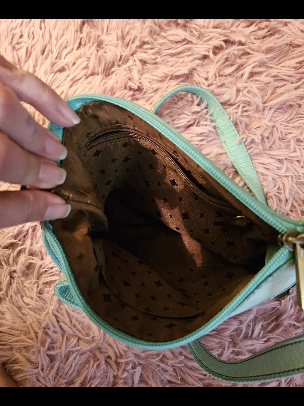 Fossil✨️Mini Explorer Crossbody - Turquoise - Picture 4 of 9